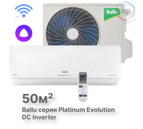 Сплит-система инверторного типа Ballu Platinum Evolution DC BSUI-18HN8_V4 комплект