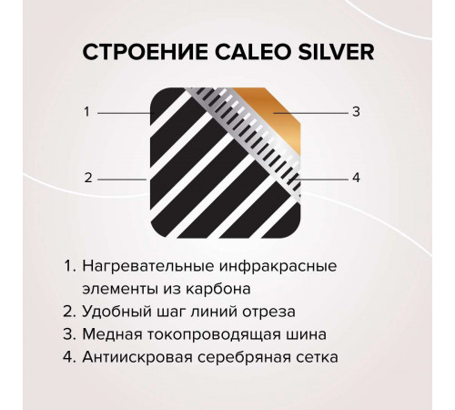 Теплый пол пленочный CALEO SILVER 220 Вт/м2 15,0 м2