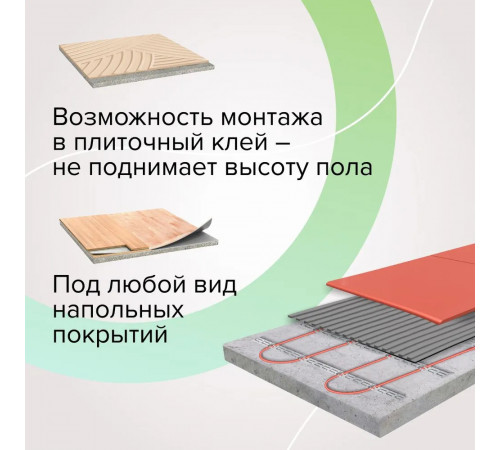 Нагревательная секция для теплого пола CALEO SUPERCABLE 18W 50м