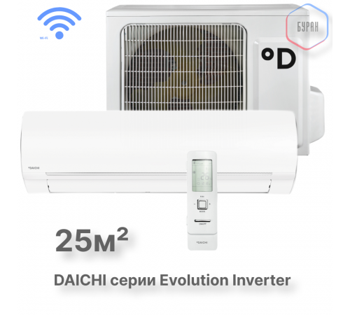 Тепловой насос типа «воздух-воздух» Daichi серии Evolution EVO25AVQS1R/EVO25FVS1R