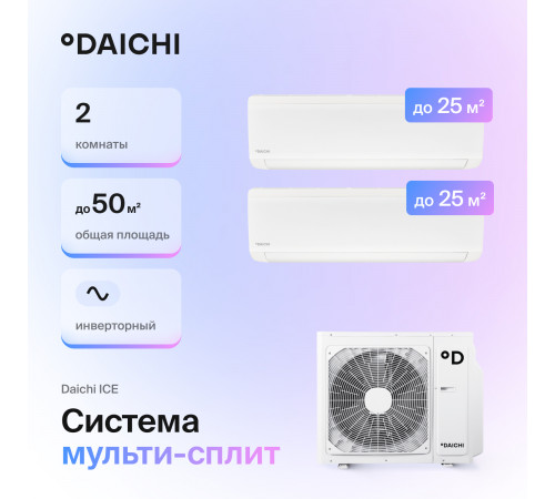 Мультисплит система Daichi DF50A2MS1R/ICE25AVQS1R/ICE25AVQS1R