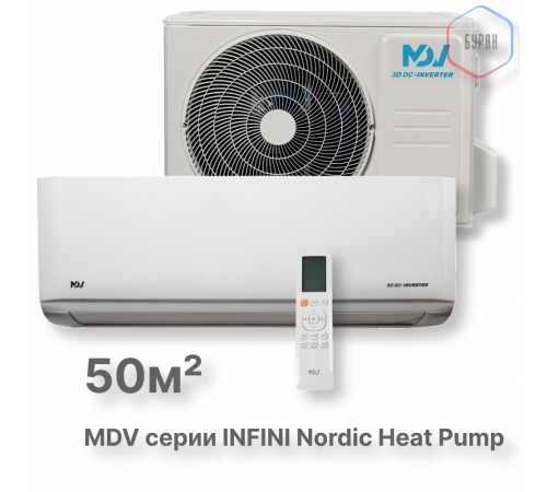Инверторная сплит-система MDV серия INFINI Nordic Heat Pump MDSAN-18HRFN8 / MDOAN-18HFN8
