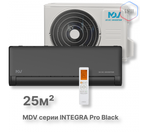 Инверторная сплит-система MDV серия INTEGRA Pro Black серия INTEGRA Pro Black MDSBI-09HRFN8/MDOAI-09HFN8