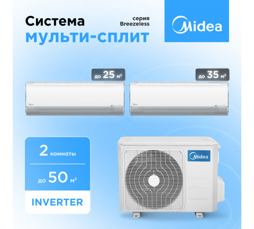 Мульти сплит система Midea M2OE-18HFN8-Q1/MSFA2-09N8D6-I/MSFA2-12N8D6-I