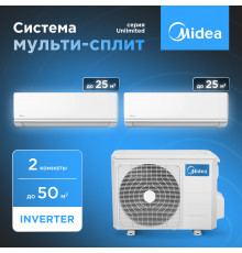 Мульти сплит система Midea M2OE-18HFN8-Q1/MMAG2-09N8D0-I/MMAG2-09N8D0-I