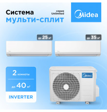 Мульти сплит система Midea M2OH-14HFN8-Q1/MMAG2-09N8D0-I/MMAG2-12N8D0-I