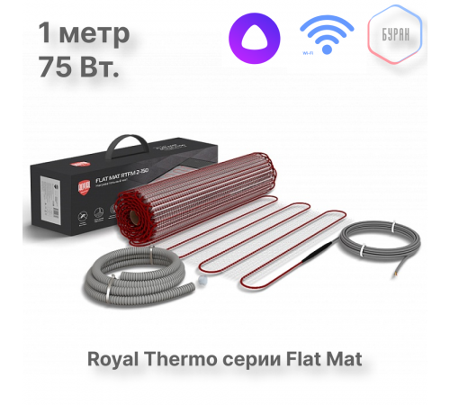 Комплект теплого пола Royal Thermo Flat Mat RTFM 2-150-0,5