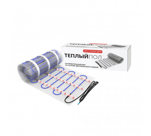 Теплый пол нагревательный мат 0,5 кв.м.