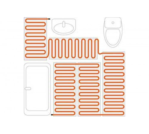 Теплый пол нагревательный мат MATRIX 8,0 кв.м