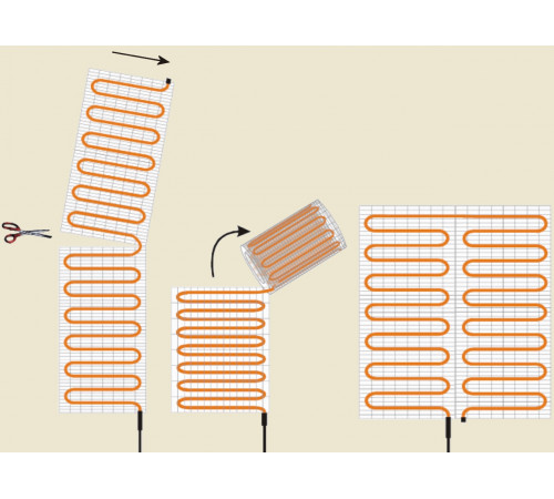 Теплый пол нагревательный мат 9 кв.м.