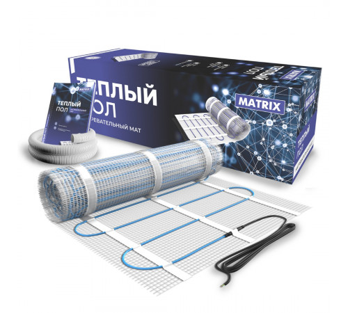 Теплый пол нагревательный мат MATRIX 15,0 кв.м