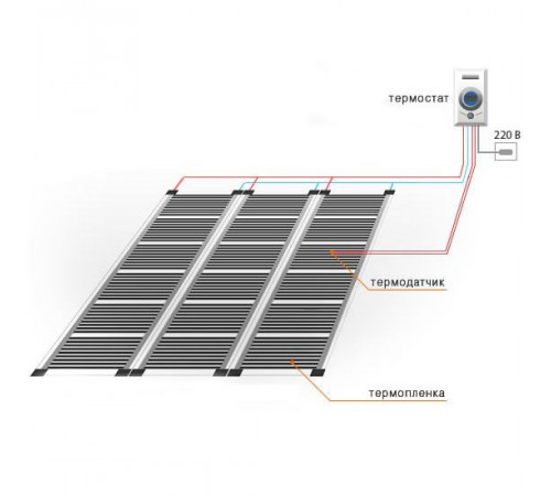 Инфракрасный пленочный теплый пол Q-term 220Вт (Ширина 80 см)