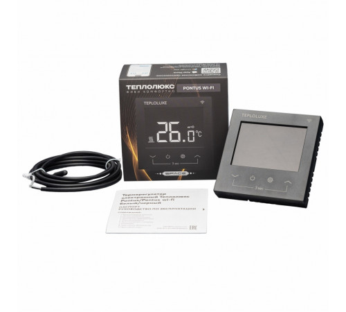 Терморегулятор электронный Теплолюкс Pontus Space WiFi черный