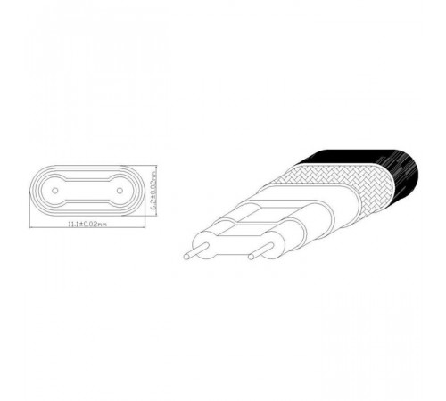 Саморегулирующийся греющий кабель SRL/GWS-2CR (10 Вт) экранированный