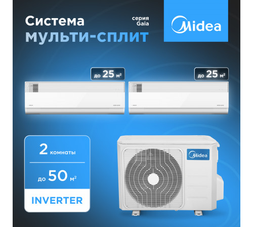 Мульти сплит система Midea M2OE-18HFN8-Q1/MMCA1BU-09HRFN8*2