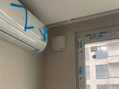 Установка системы кондиционирования для Ольги на улице Аэропорт, 88: проект с мульти сплит системой и вентиляцией