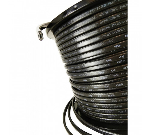 EASTEC GR 40-2 CR, M=40W (200м/рул.), греющий кабель с УФ защитой, пог.м.