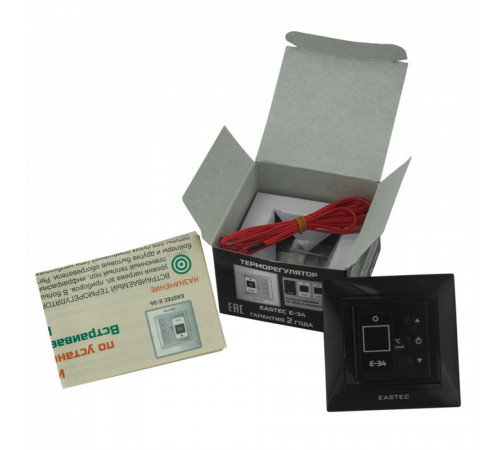 Терморегулятор EASTEC E-34 черный (Встраиваемый 3,5 кВт)