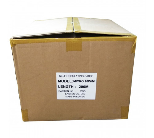 Греющий кабель c пищевой оболочкой внутрь трубы EASTEC MICRO 10 - CTW (10 Вт)