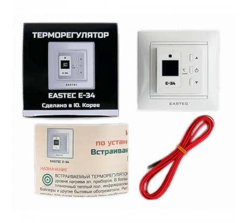 Терморегулятор EASTEC E-34 белый (Встраиваемый 3,5 кВт)