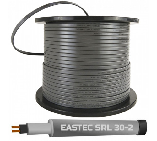 EASTEC SRL 30-2 M=30W (300м/рул.), греющий кабель без оплетки, пог.м.